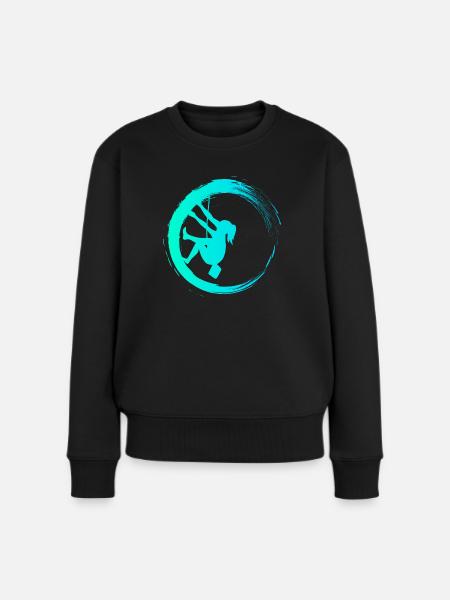 Klettern Bouldern - Frauen Premium Bio Pullover - Schwarz