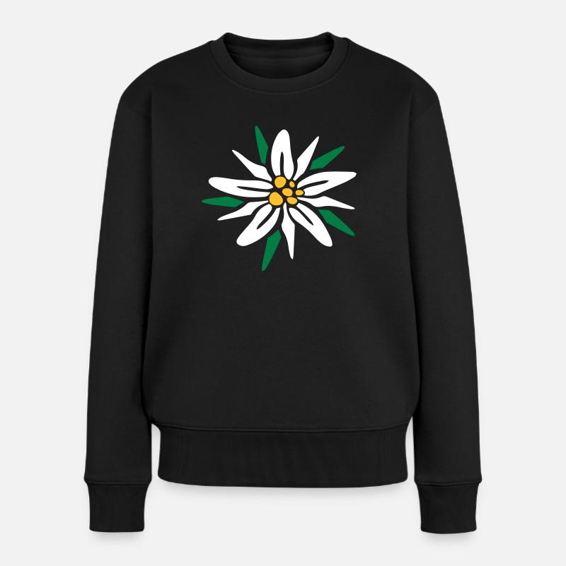 Edelweiss - Frauen Premium Bio Pullover - Schwarz