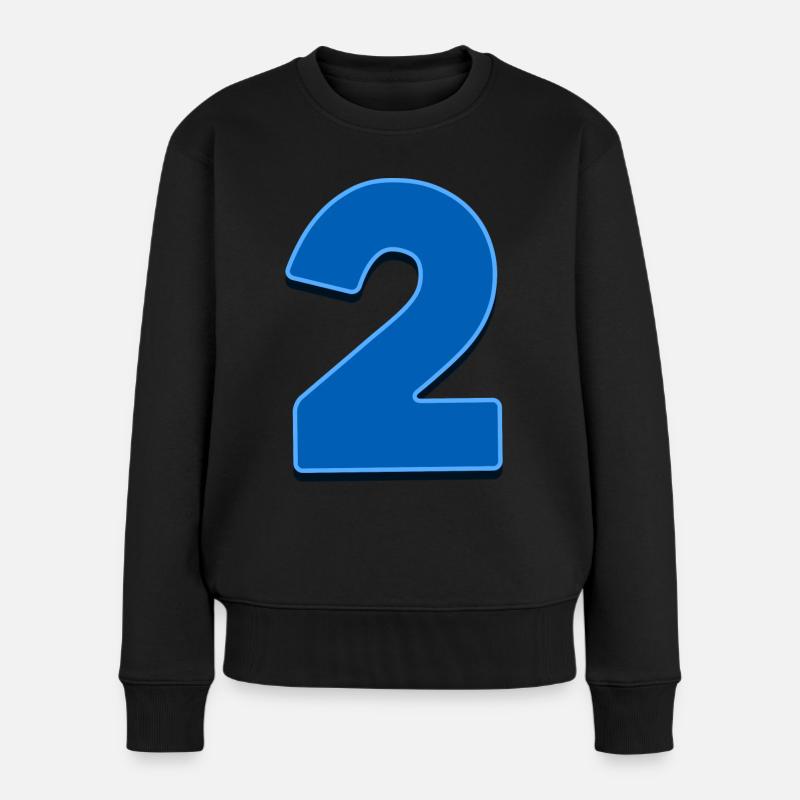 2 - Frauen Premium Bio Pullover - Schwarz