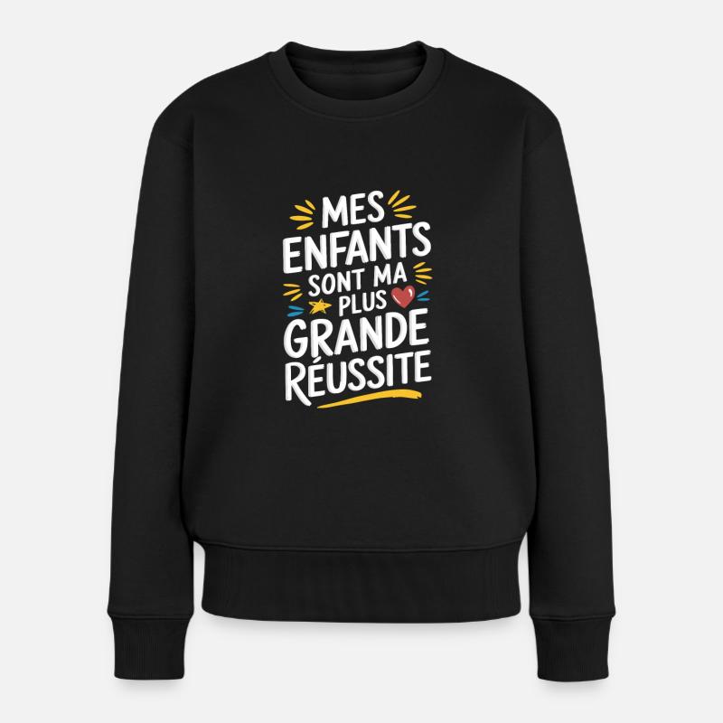 Mes enfants sont ma plus grande réussite - Pull Premium bio Femme - noir