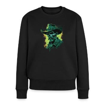Untoter Cowboy - Frauen Premium Bio Pullover - Schwarz - Vorne - Julia (174cm)