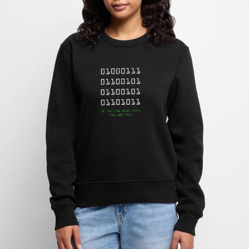 Geek Computer Nerd Binary Code IT Drôle programmeur Pull Premium bio Femme