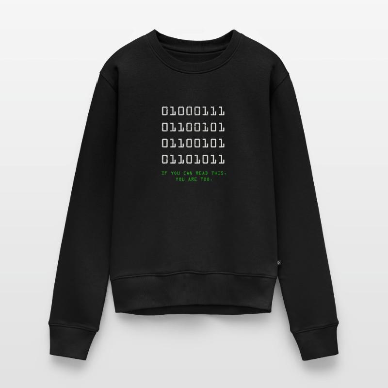 Geek Computer Nerd Binary Code IT Drôle programmeur Pull Premium bio Femme