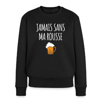 Jamais sans ma rousse - Pull Premium bio Femme - noir - Devant - Julia (174cm)