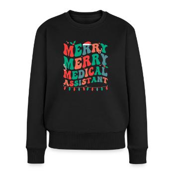 Assistant médical Noël Med Assistant Noël - Pull Premium bio Femme - noir - Devant - Julia (174cm)