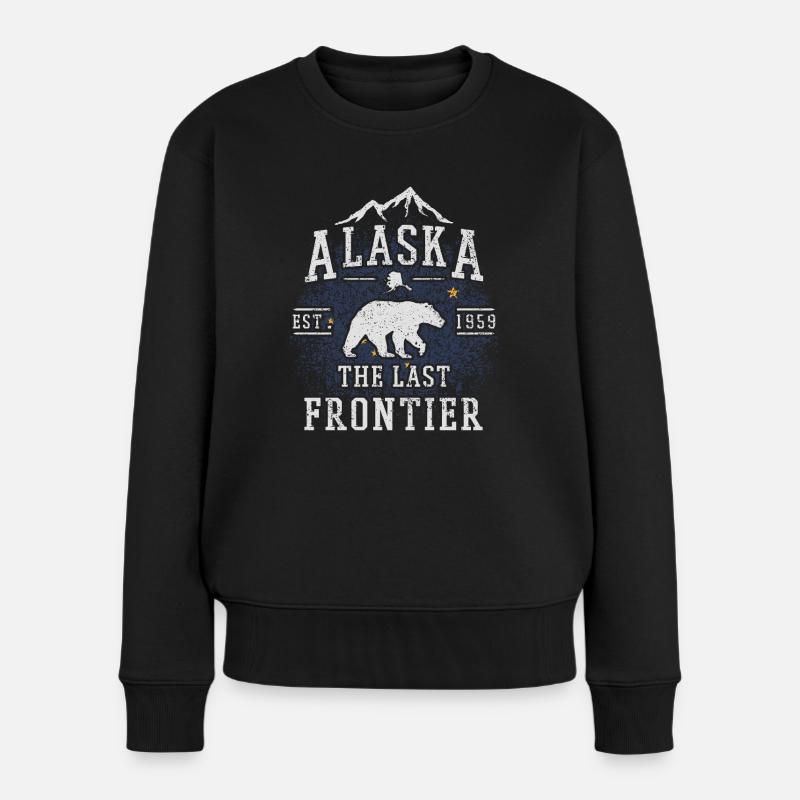 Alaska The Last Frontier - Frauen Premium Bio Pullover - Schwarz
