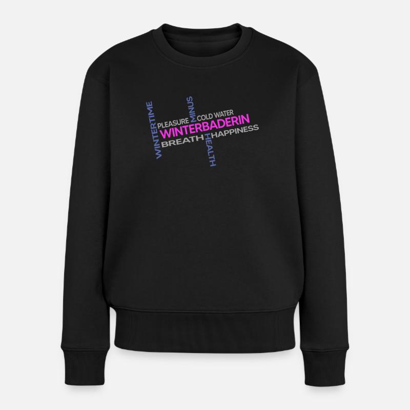 winterbader eisbader polar eisbad winter kältebad - Frauen Premium Bio Pullover - Schwarz