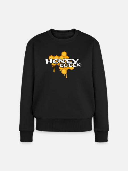 imker honig imkern imkerei honigbiene - Frauen Premium Bio Pullover - Schwarz
