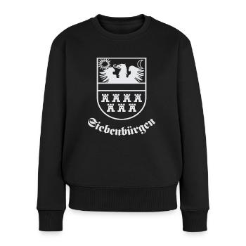 Wappen Siebenbürgen "Siebenbürgen" weiss - Frauen Premium Bio Pullover - Schwarz - Vorne - Julia (174cm)