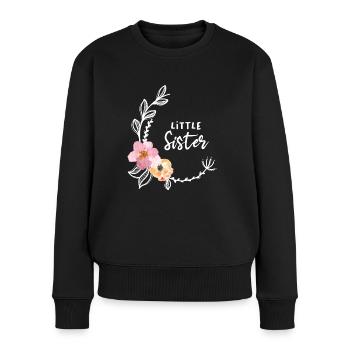 Flower Vine Little Sister - Women's Premium Organic Jumper - black - Front - Julia (174cm)