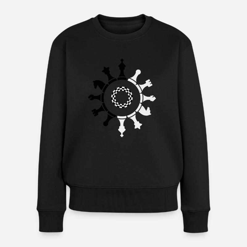 Schach - Frauen Premium Bio Pullover - Schwarz