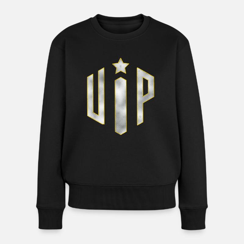 VIP Eins - Frauen Premium Bio Pullover - Schwarz