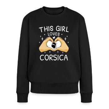 Corse Drapeau Corse Drapeau Corse Corse - Pull Premium bio Femme - noir - Devant - Julia (174cm)