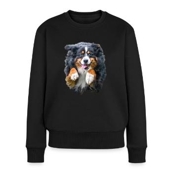 Berner Sennenhund - Frauen Premium Bio Pullover - Schwarz - Vorne - Julia (174cm)