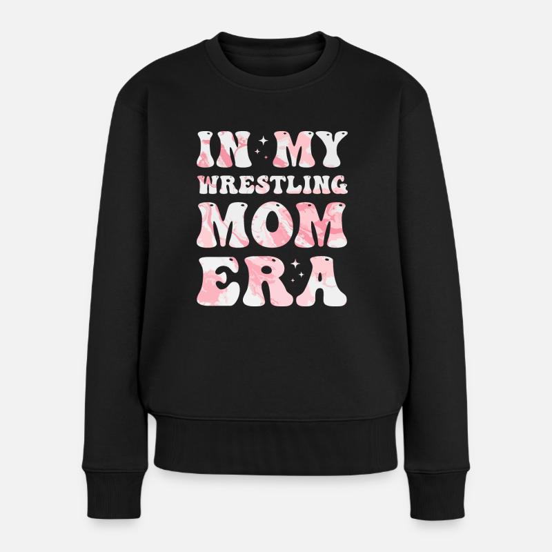 À l’époque de ma maman de lutte, maman de lutte colorée - Pull Premium bio Femme - noir