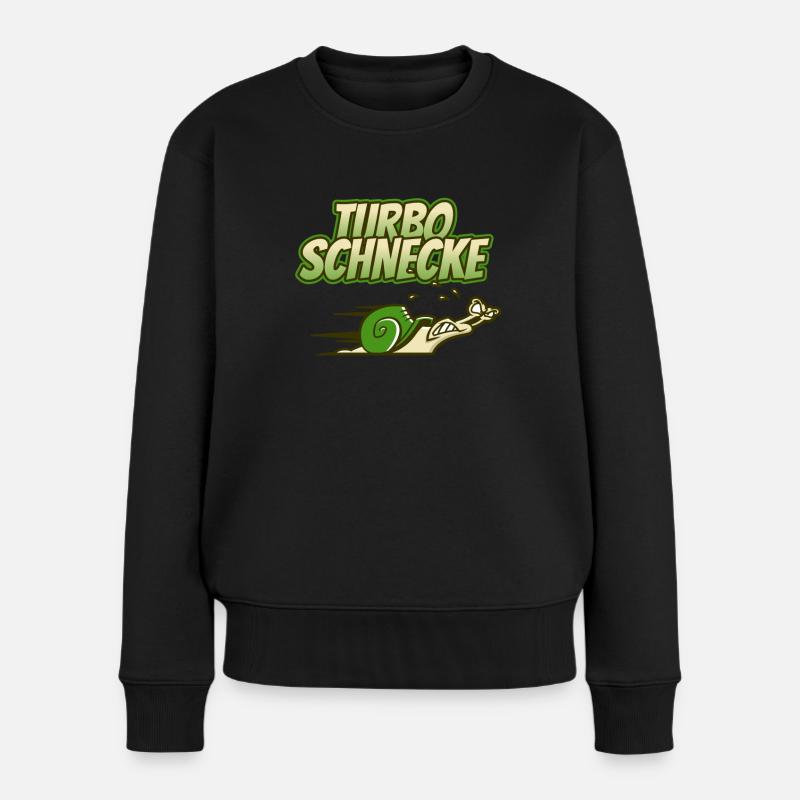 Turboschnecke Läufer Marathon Spruch Geschenk - Frauen Premium Bio Pullover - Schwarz