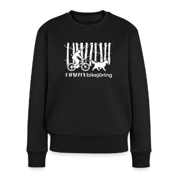 bikejöring zughundesport fahrradfahren mit hund - Frauen Premium Bio Pullover - Schwarz - Vorne - Julia (174cm)