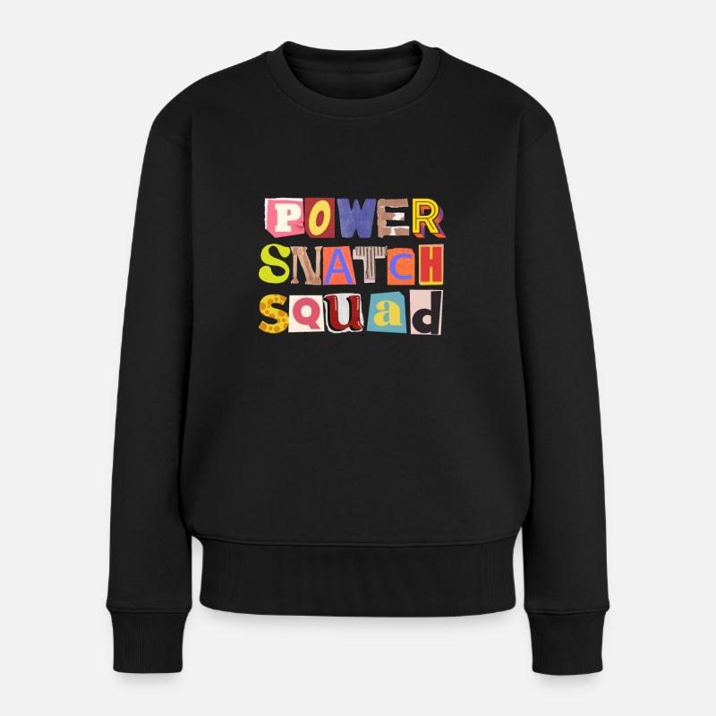 Weight Lifting Power Snatch - Frauen Premium Bio Pullover - Schwarz
