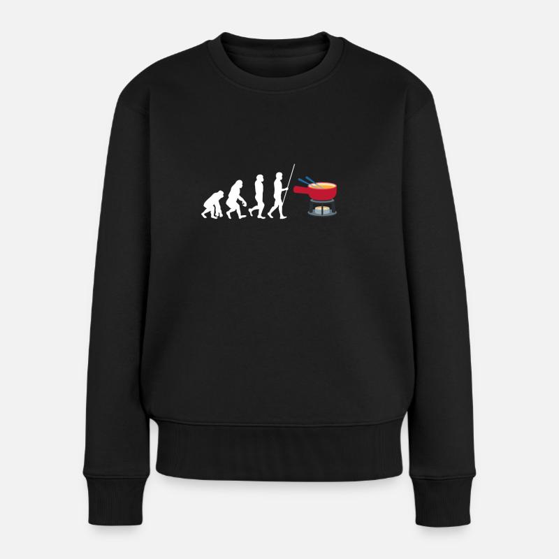 Fondue au fromage suisse - Pull Premium bio Femme - noir