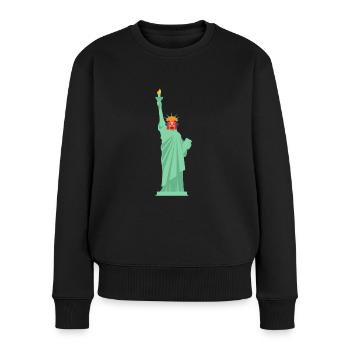 Calendrier aztèque - Quetzalcoatl - Pull Premium bio Femme - noir - Devant - Julia (174cm)