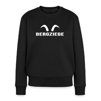alpin bergwandern bergziege bergziel via ferrata - Frauen Premium Bio Pullover - Schwarz - Vorne - Julia (174cm)