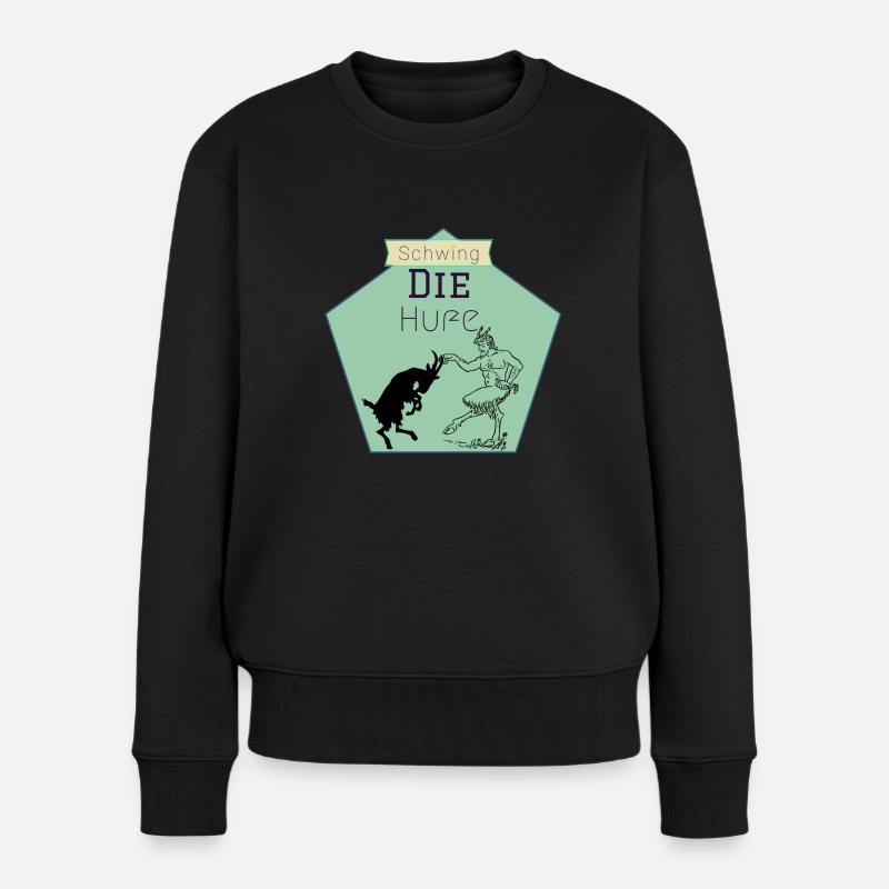 Schwing die Hufe - Frauen Premium Bio Pullover - Schwarz