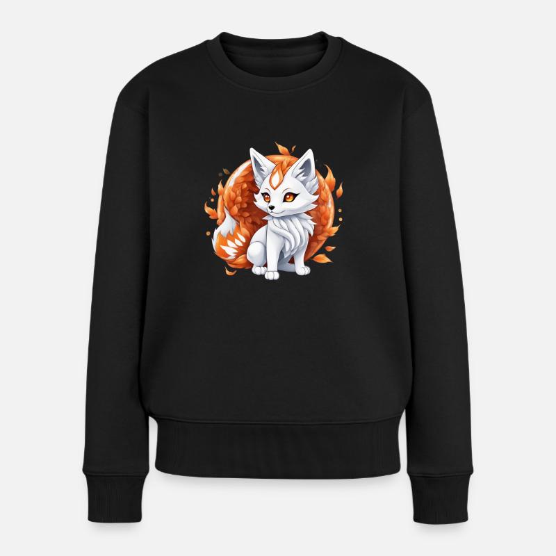 Kawaii Kitsune - Women's Premium Organic Jumper - black