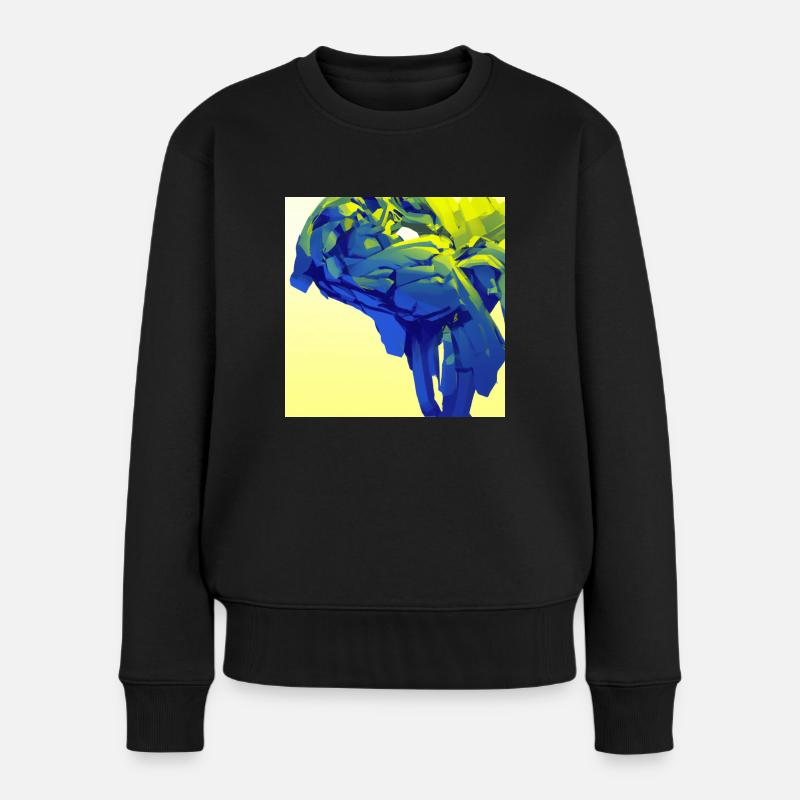 Irgendwo auf dem Mars - Frauen Premium Bio Pullover - Schwarz