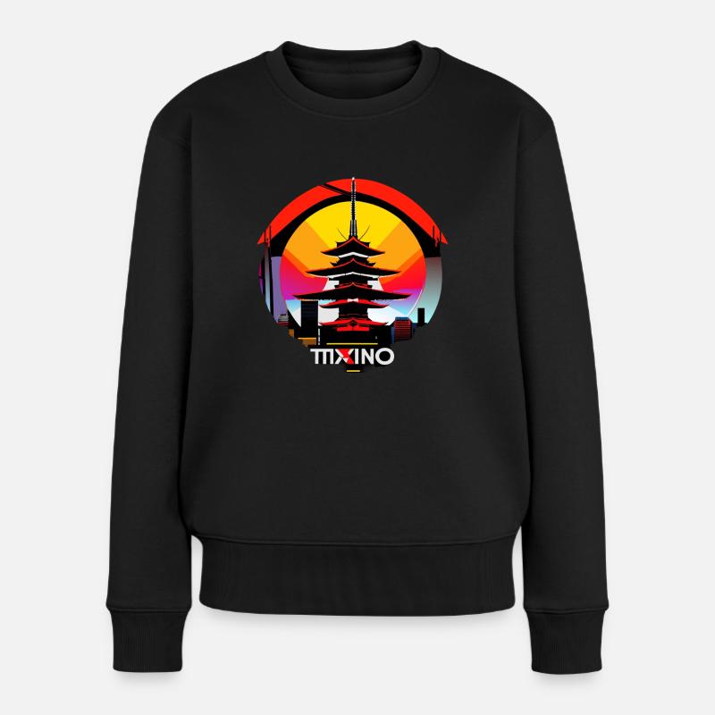 Tokio - Frauen Premium Bio Pullover - Schwarz