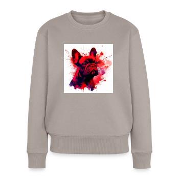 Bully Love - Women's Premium Organic Jumper - taupe - Front - Julia (174cm)