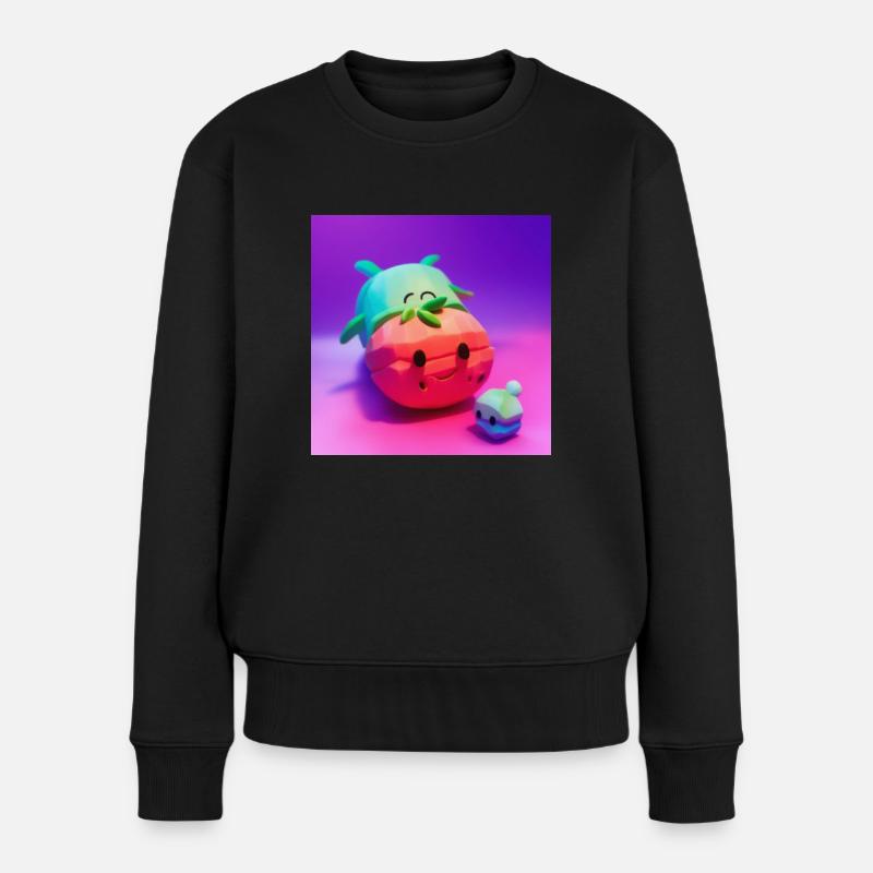 Watermelon - Frauen Premium Bio Pullover - Schwarz