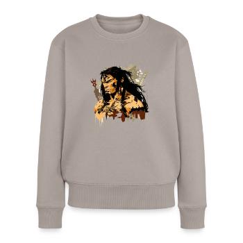 Conan le barbare - Pull Premium bio Femme - taupe - Devant - Julia (174cm)