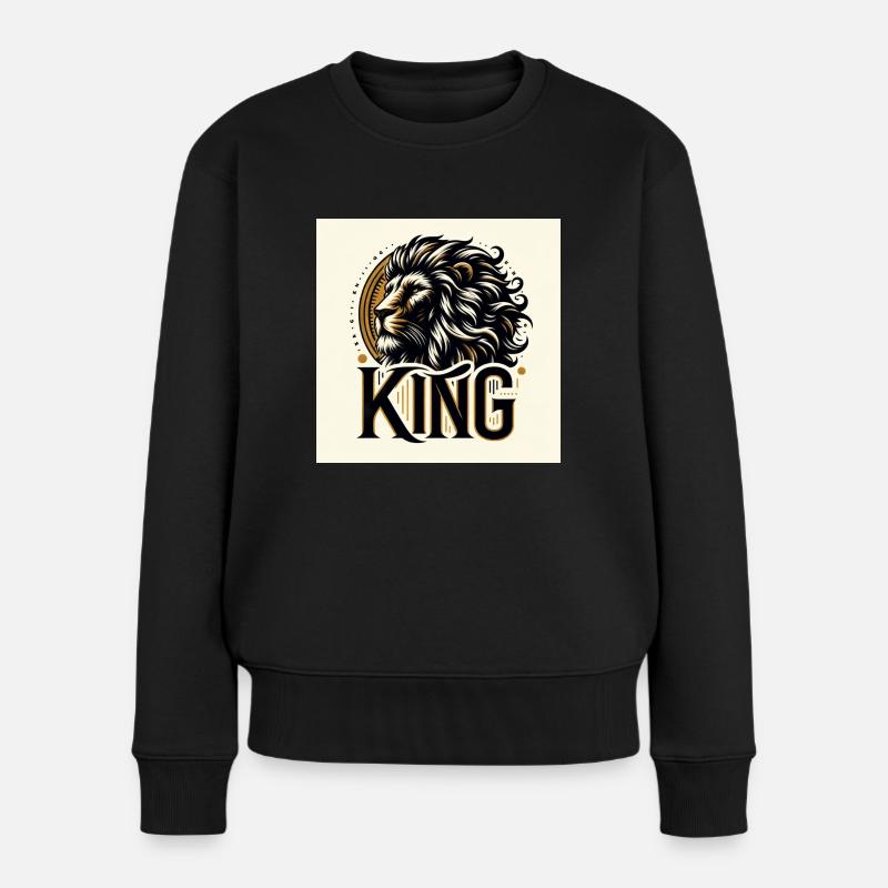 Noble Beast Crown - Frauen Premium Bio Pullover - Schwarz