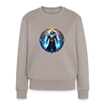 Viking Tyr Norse Valhalla Warrior - Women's Premium Organic Jumper - taupe - Front - Julia (174cm)