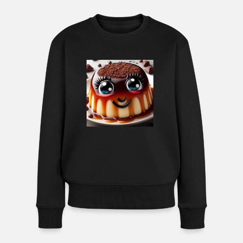 puddingface - Frauen Premium Bio Pullover - Schwarz