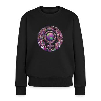 International Women's Day - Frauen Premium Bio Pullover - Schwarz - Vorne - Julia (174cm)