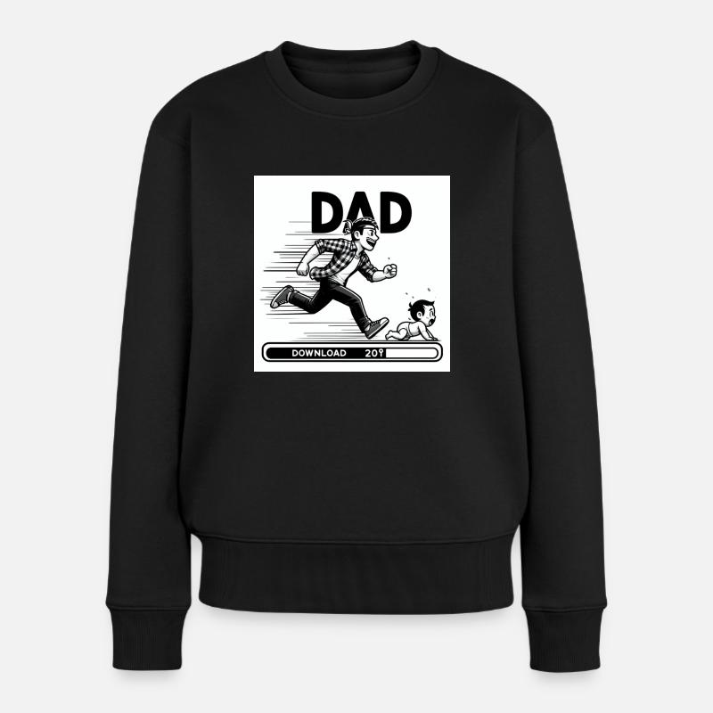 PAPA - Frauen Premium Bio Pullover - Schwarz