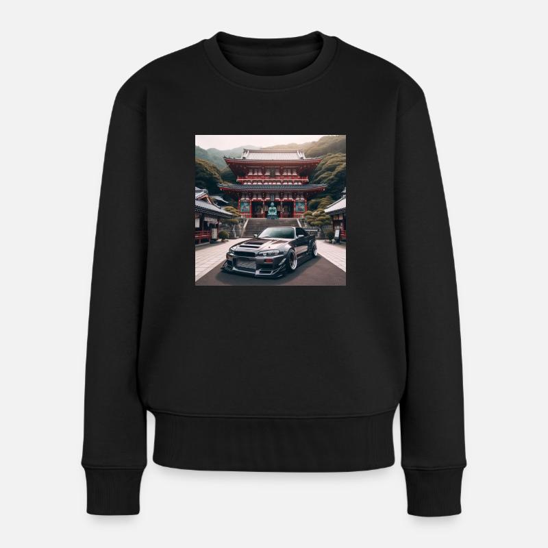 JDM Tempel - Frauen Premium Bio Pullover - Schwarz