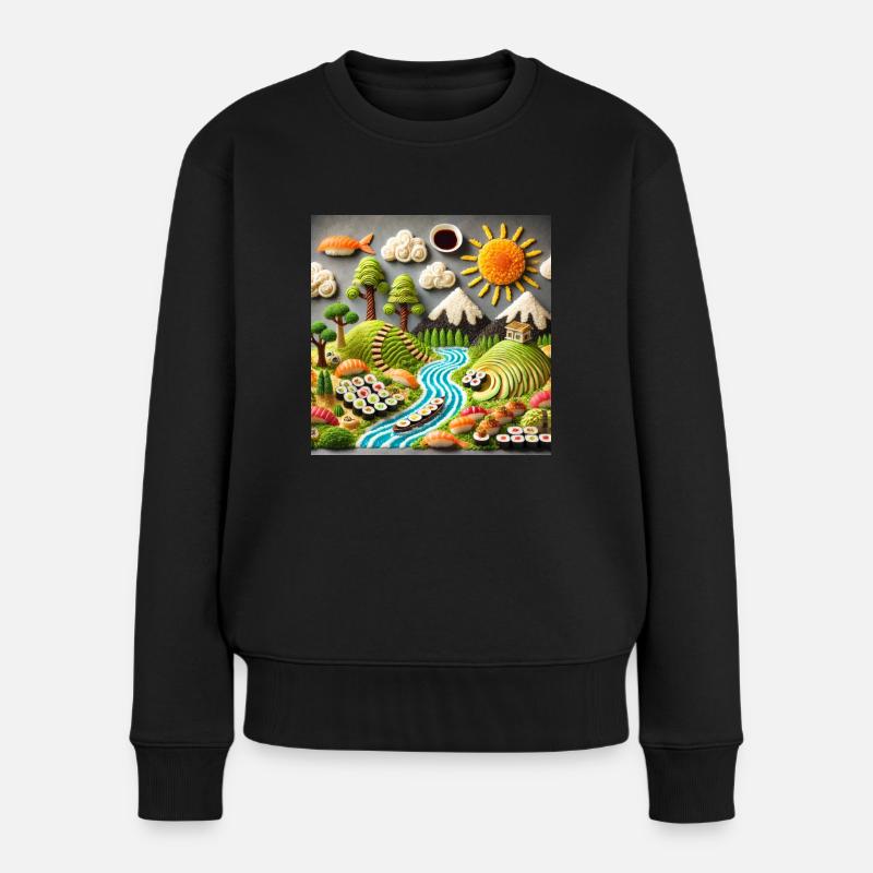 Sushi - Frauen Premium Bio Pullover - Schwarz