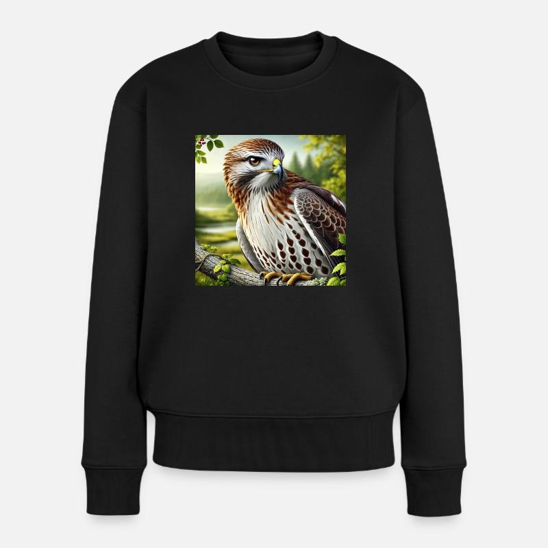 Hawk - Women's Premium Organic Jumper - black