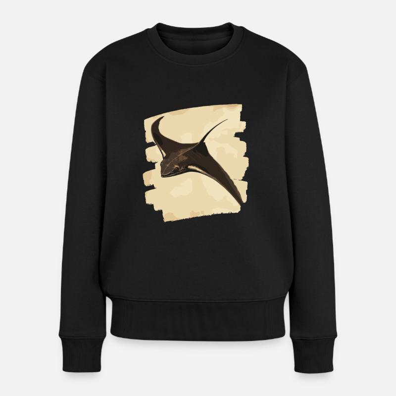 Manta Rochen Retro - Frauen Premium Bio Pullover - Schwarz