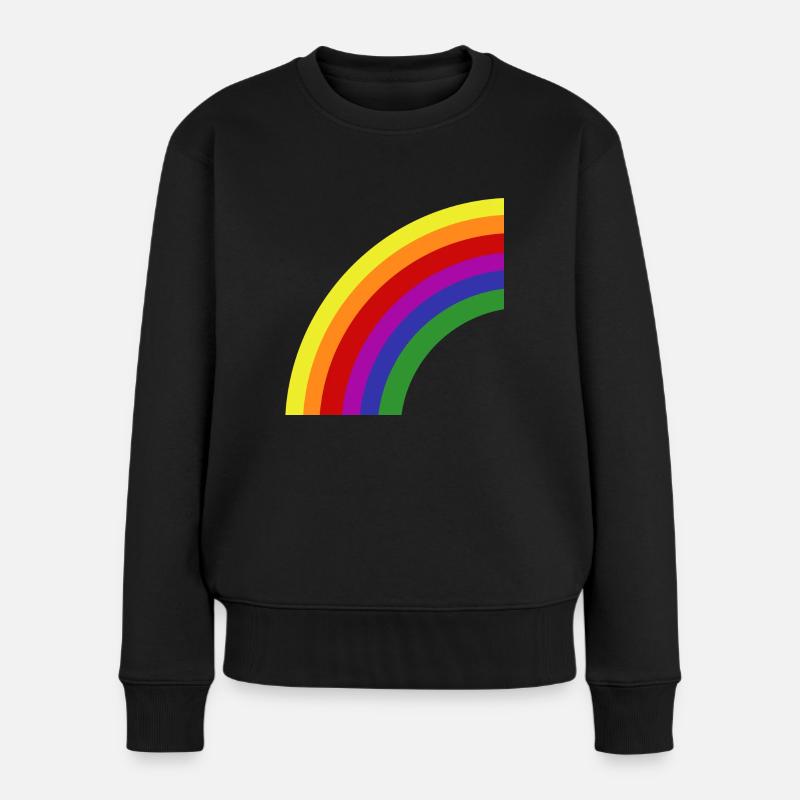 Rainbow - Frauen Premium Bio Pullover - Schwarz