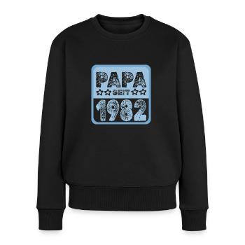 seit 1982 - Frauen Premium Bio Pullover - Schwarz - Vorne - Julia (174cm)