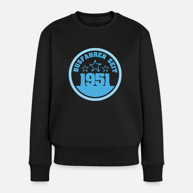 Jahr 1951 - Frauen Premium Bio Pullover - Schwarz