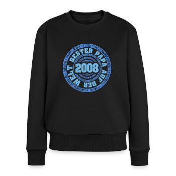 2008 - Frauen Premium Bio Pullover - Schwarz - Vorne - Julia (174cm)