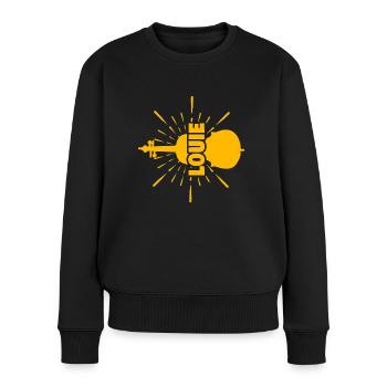 Cadeau Louie - Pull Premium bio Femme - noir - Devant - Julia (174cm)