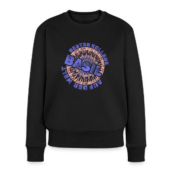 Mitarbeiter Basil - Frauen Premium Bio Pullover - Schwarz - Vorne - Julia (174cm)