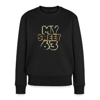 Alter 63 - Frauen Premium Bio Pullover - Schwarz - Vorne - Julia (174cm)