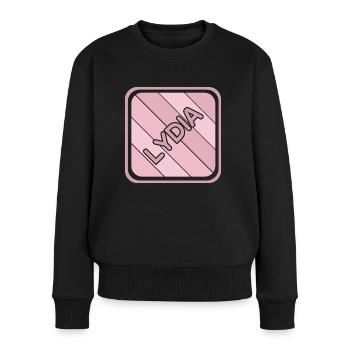 First name Lydia - Women's Premium Organic Jumper - black - Front - Julia (174cm)