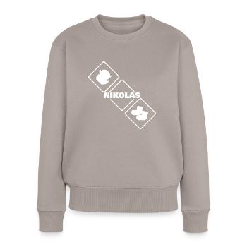 Nikolas - Women's Premium Organic Jumper - taupe - Front - Julia (174cm)